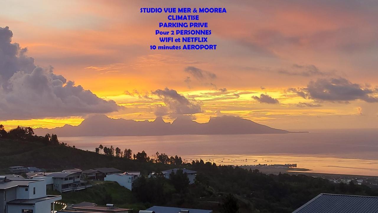Studio Vaimiti Pour 2 Personnes Vue Mer Et Moorea Faaa Екстериор снимка